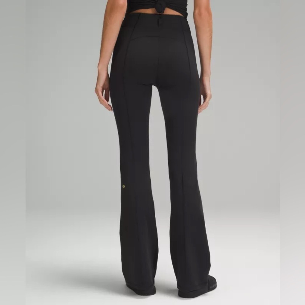 Lululemon Define Zip-Front High-Rise Flared Pant Black Size 4 Luon Yoga Leggings - Picture 2 of 9